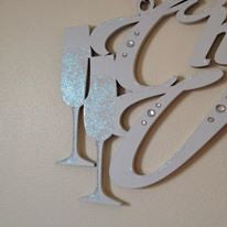 Christmas at the..... sign plaque with champagne bottle and glasses - Fred And Bo