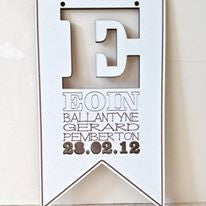 Bunting pendant- personalised home decor - Fred And Bo
