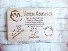 Father Christmas poem chopping board / tray / Platter Family - Fred And Bo
