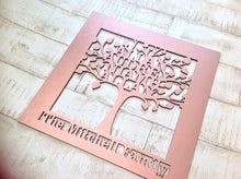 Family tree laser cut - personalised family gift - Fred And Bo