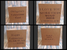 Hand stamped card "Happy valentines you miserable old sod" valentine - Fred And Bo