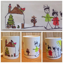 Personalised mug with your childs drawing- kids drawing on a mug- special gift - Fred And Bo