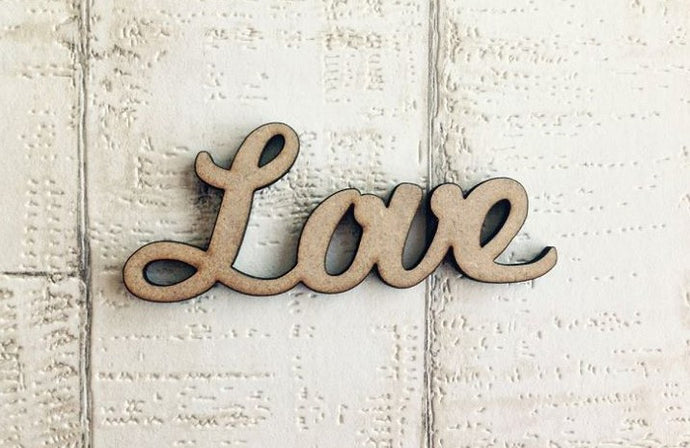 Love wooden word craft blank - Fred And Bo