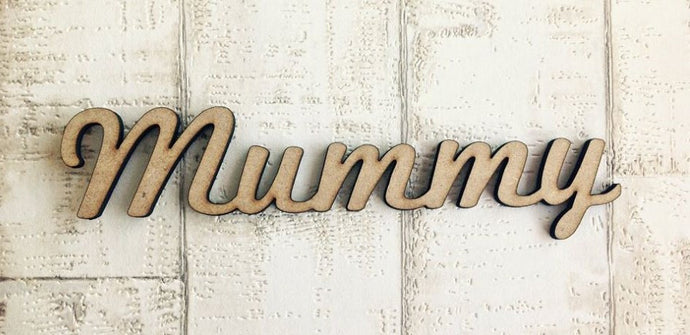 Mummy mum nanna nanny grandma wooden word craft blank - Fred And Bo