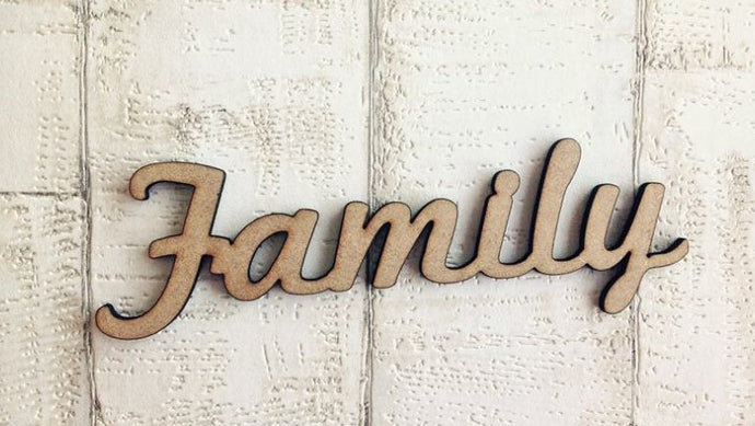 Family wooden word craft blank - Fred And Bo