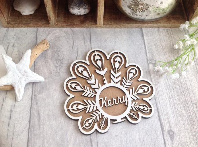 Peacock decorative plaque - Fred And Bo