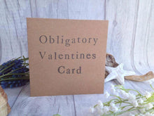 Hand stamped card "Obligatory valentines card" valentine - Fred And Bo