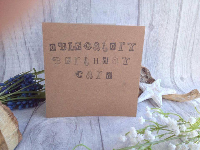 Hand stamped card 