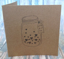 Hand stamped card "Little jar of hope" valentine - Fred And Bo