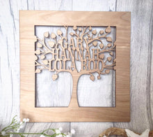 Family tree laser cut - personalised family gift - Fred And Bo