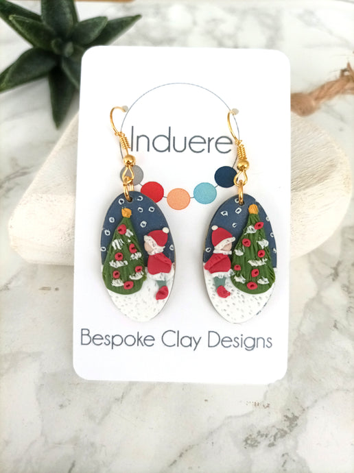 Induere - Christmas Scene Earrings #179