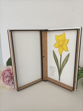 Wooden Book Box Frame- Birth Month Flower Personalised gift - Mother's Day