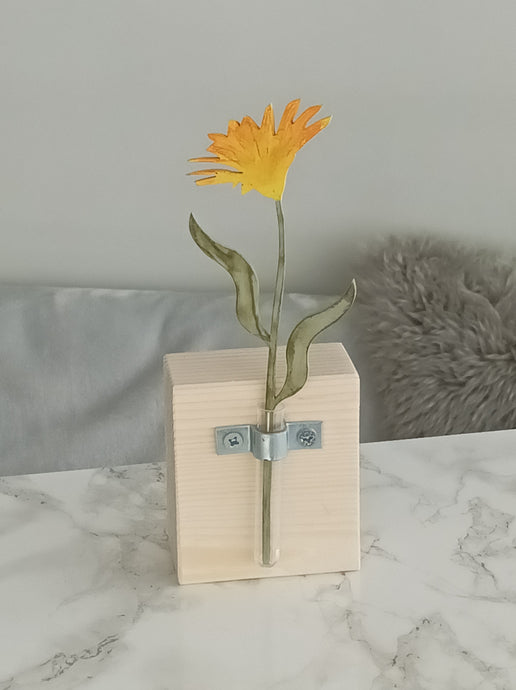 Laser Cut Wooden Aster - Flower In A Test Tube - Birth Month Flower Gift