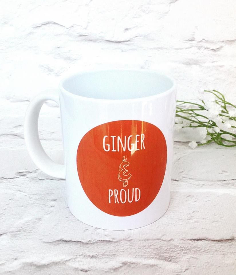 Printed mug - Ginger & Proud quote ceramic mug - Fred And Bo