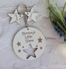 Personalised Star key ring with Star charm- White - Fred And Bo