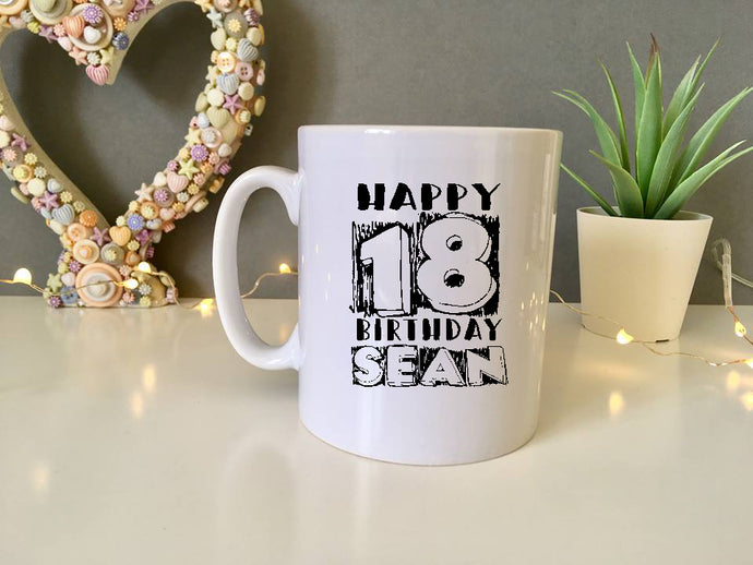 18th Birthday Personalised - ceramic mug- Travel mug - Water Bottle
