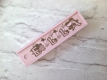 Wood pencil box / case - personalised painted pencil case - Fred And Bo