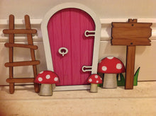 Fairy door - wooden hand painted minature door - Fred And Bo