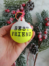 Hand painted clay bauble. Christmas gift small uk business personalised gifts based in Leeds