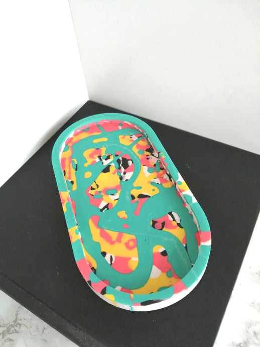 Run Free- Oval Trinket Dish - EcoResin - Jesmonite - Eco Pour