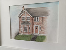 Watercolour Home Portrait, New house Traditional Illustration Painting