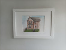 Watercolour Home Portrait, New house Traditional Illustration Painting