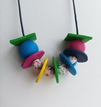 Chunky Bright Colourful Polymer Clay Beaded Statement piece Necklace