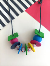 Chunky Bright Colourful Polymer Clay Beaded Statement piece Necklace