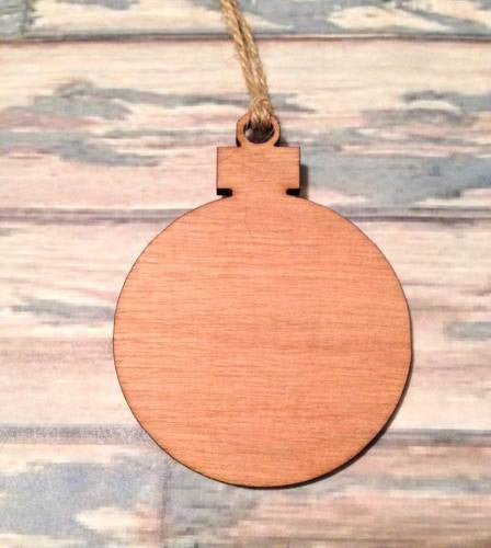 Bauble - wooden craft shapes / Christmas shape decorations 8cm - Fred And Bo