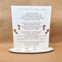 Footprints in the sand laser engraved plaque - Fred And Bo