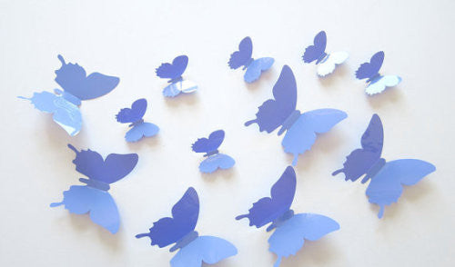 Lilac 3D butterfly wall sticker wall decal - Fred And Bo