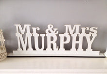 Mr & Mrs ..... laser cut wedding plaque - Fred And Bo