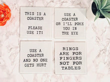 This is a coaster, please use it- Sarcastic- printed glass coaster - Fred And Bo
