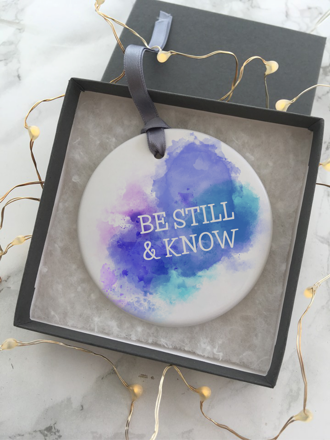 Be Still & Know - Religious Gift - Ceramic Hanging Decoration