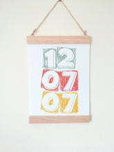 Wall Poster A4 Wooden Hanging Frame - Date