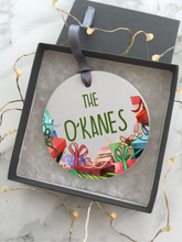 Christmas Presents Personalised Ceramic Bauble Hanging Decoration - Fred And Bo