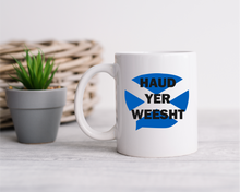 Scottish Flag Slang Haud Yer Weesht printed ceramic mug | Saltire - St Andrews Flag