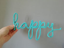 Happy Knitted Wire Word Handwritten Wall Art - Fred And Bo