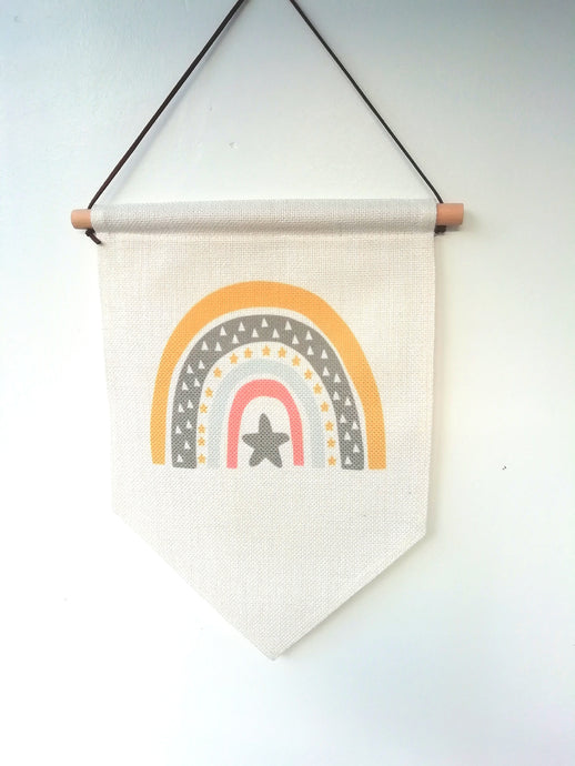 Hanging Banner Flag- Rainbow Star - Fred And Bo