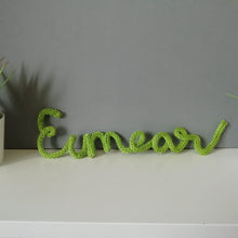 Personalised Name Knitted Wire Word Handwritten Wall Art - Fred And Bo