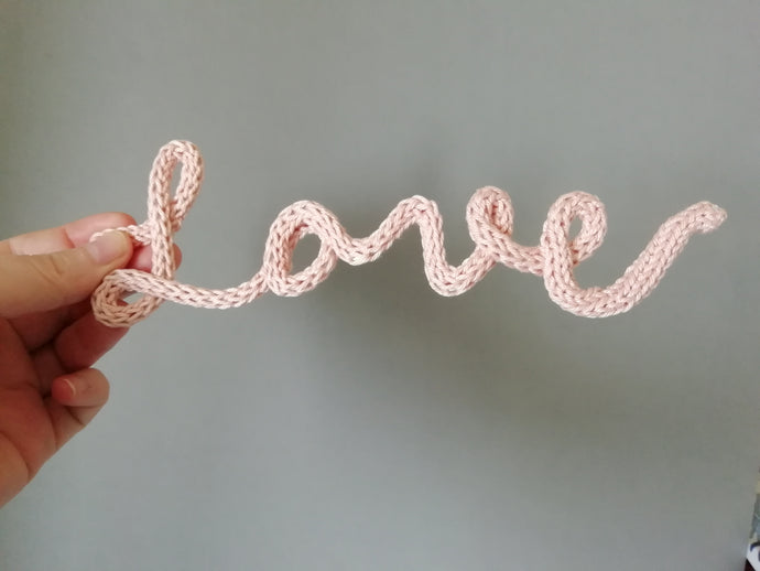 Love Knitted Wire Word Handwritten Wall Art - Fred And Bo