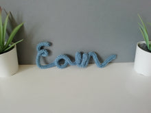 Personalised Name Knitted Wire Word Handwritten Wall Art - Fred And Bo