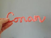 Personalised Name Knitted Wire Word Handwritten Wall Art - Fred And Bo