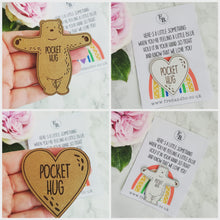 Pocket Hug - Brown bear on a card - Fred And Bo