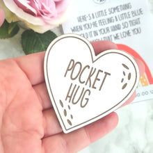 Pocket Hug - White heart on a card - Fred And Bo