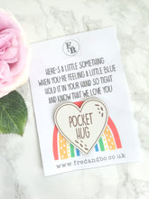 Pocket Hug - White heart on a card - Fred And Bo