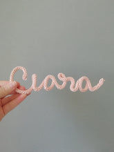 Personalised Name Knitted Wire Word Handwritten Wall Art - Fred And Bo