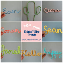 Welcome Knitted Wire Word Handwritten Wall Art