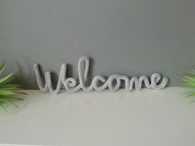 Welcome Knitted Wire Word Handwritten Wall Art