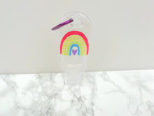 Personalised Hand Sanitiser Bottle 50ml - Bright Rainbow - Refill Bottle